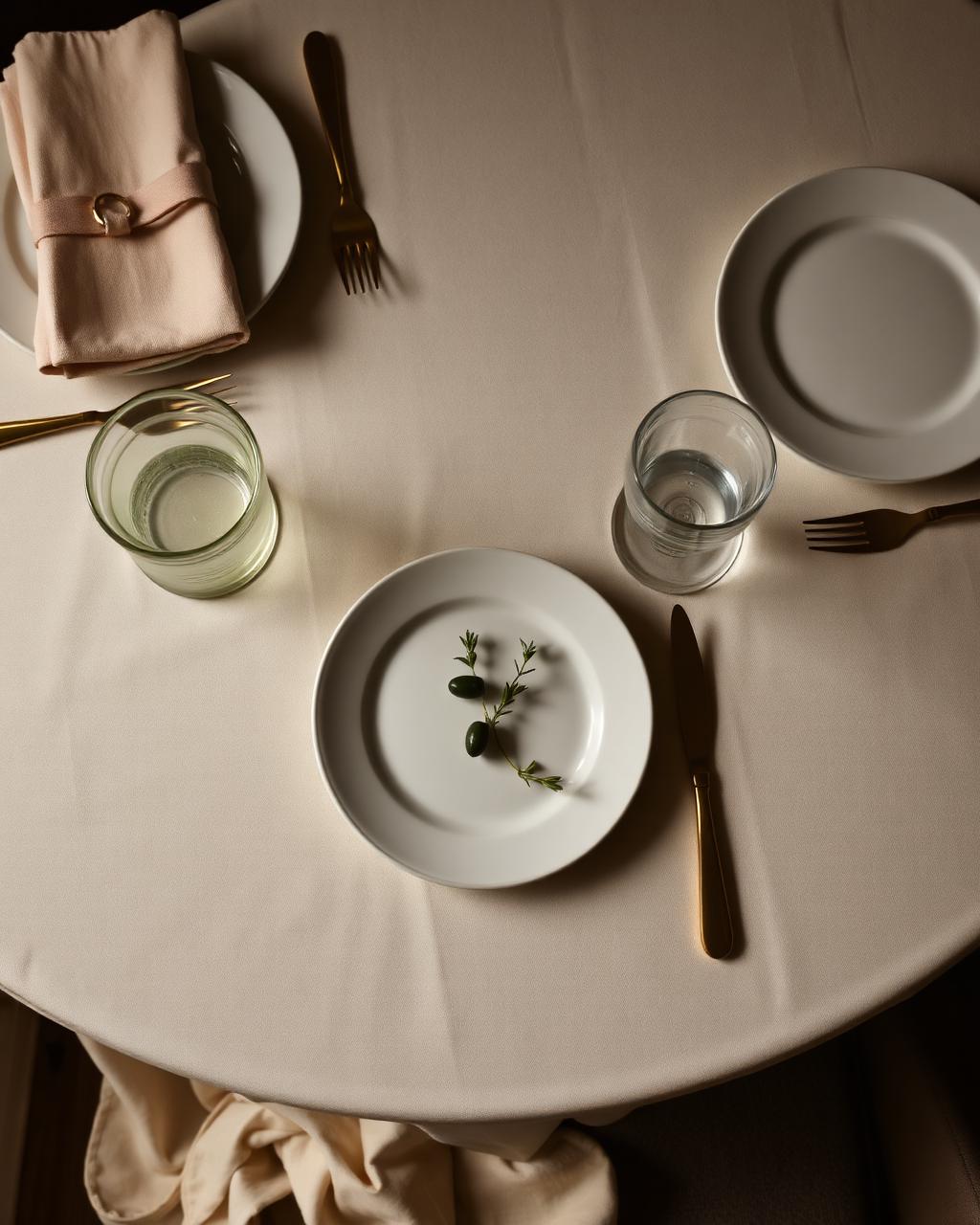 Editorial fine-dining table setting